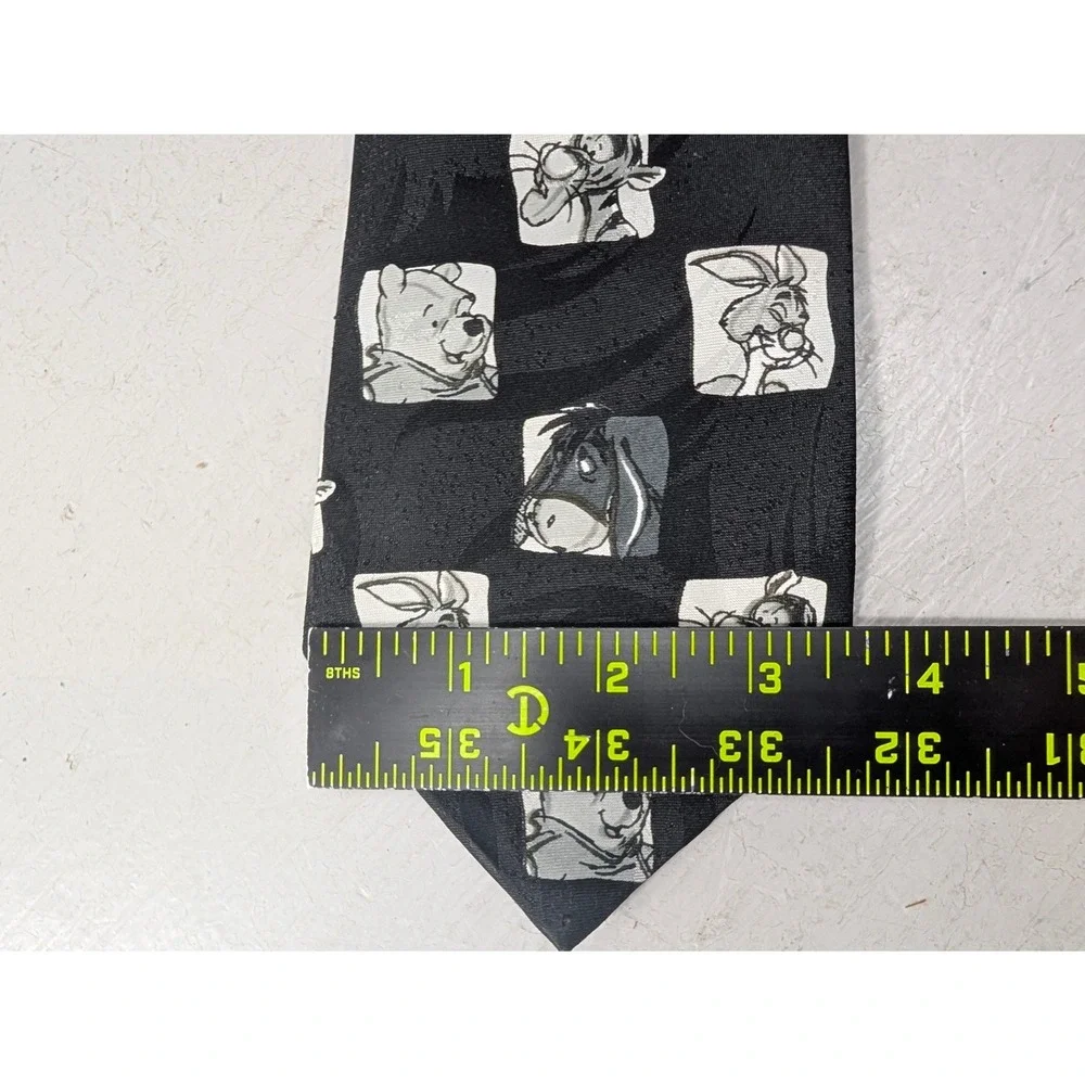 2pc Disney Pooh Vintage Winnie the Pooh Eeyore Tigger Men's Necktie 90s Cartoon